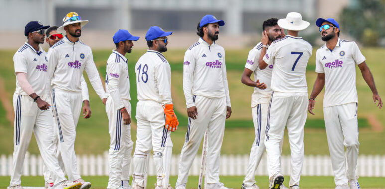 Team India players in the unofficial Test against South Africa