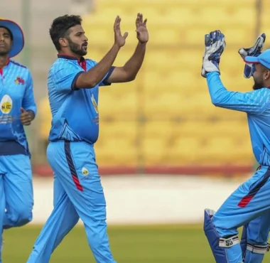 Shardul Thakur celebrating a wicket for Mumbai in domestic cricket