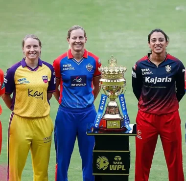 WPL Captains pose with the WPL trophy ahead of the 2025 season