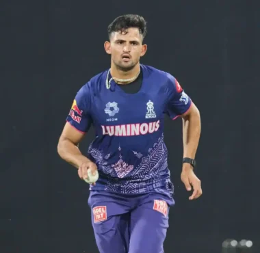 IPL 2026 - Ashok Sharma bowling for Rajasthan Royals