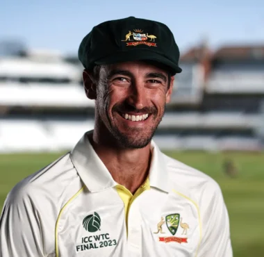 Mitchell Starc posing ahead of WTC 2023 Final between India and Australia