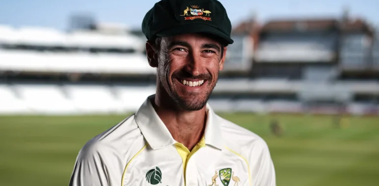 Mitchell Starc posing ahead of WTC 2023 Final between India and Australia