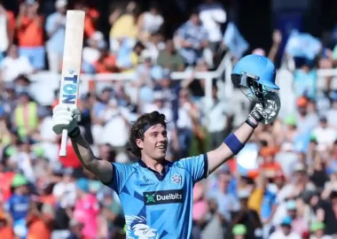 Dewald Brevis scored a century for Pretoria Capitals in the SA20 Final against Sunrisers Eastern Cape