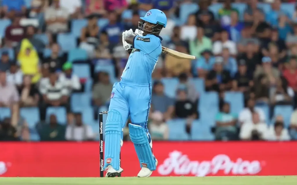 Sherfane Rutherford batting for Pretoria Capitals in SA20 2025/26