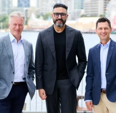 The co-founders of European T20 Premier League - Steve Waugh, Abhishek Bachchan and Jamie Dwyer