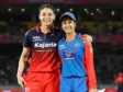 RCB captain Smriti Mandhana and Delhi Capitals captain Jemimah Rodrigues pose for a photo during WPL 2026