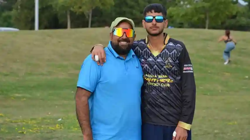 Canada's Yuvraj Samra with his father Baljit Singh Samra
