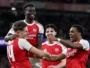 Arsenal players Victor Gyokeres, Bukayo Saka during UCL 2025-26