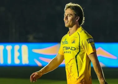 Dewald Brevis in CSK jersey before IPL 2026