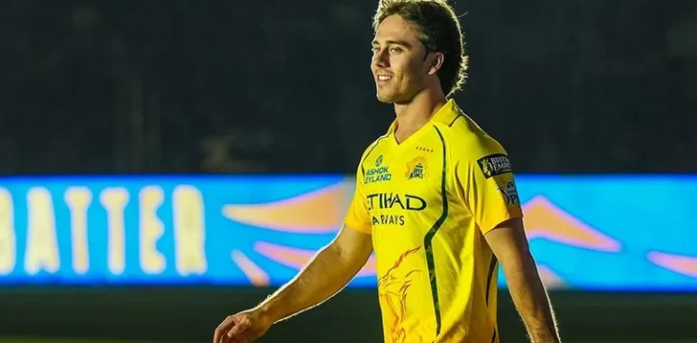 Dewald Brevis in CSK jersey before IPL 2026