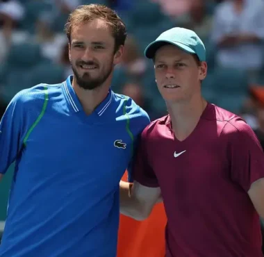 Daniil Medvedev & Jannik Sinner in the 2026 Indian Wells Open Final
