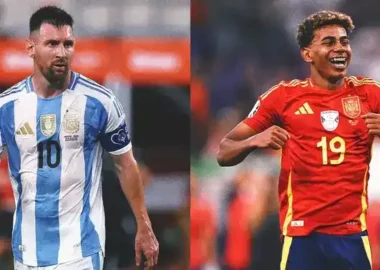 Finalissima 2026 - Spain vs Argentina match featuring Lionel Messi and Lamine Yamal