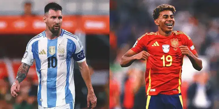 Finalissima 2026 - Spain vs Argentina match featuring Lionel Messi and Lamine Yamal