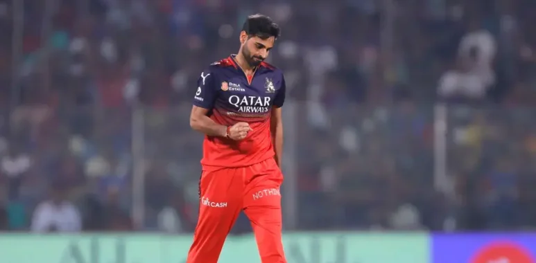Bhuvneshwar Kumar while bowling for RCB in IPL 2026