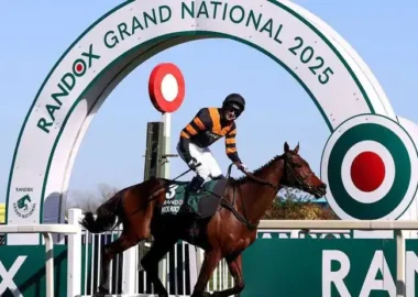 A runner during Grand National 2025 event