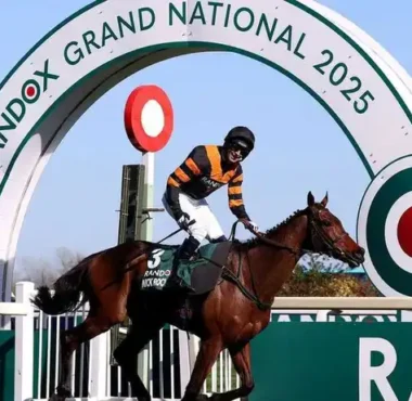 A runner during Grand National 2025 event