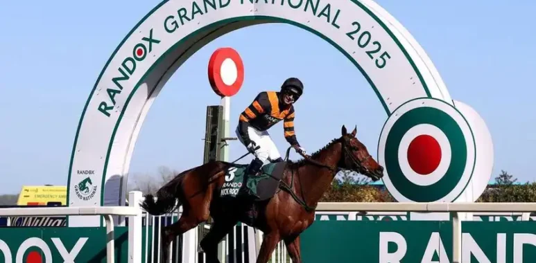 A runner during Grand National 2025 event