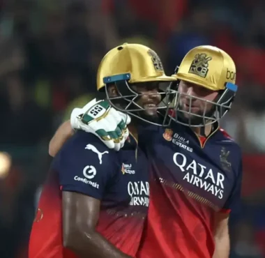 RCB vs CSK - Romario Shepherd and Tim David